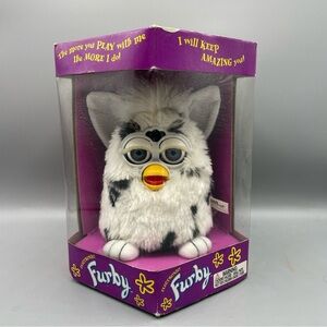NEW Vintage Sealed Box 1998 Debut FURBY Dalmation Cow Spotted Black White Spots
